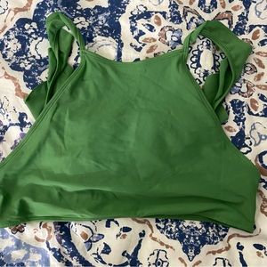 Aerie Swim Green High Neck Bikini Top | XL